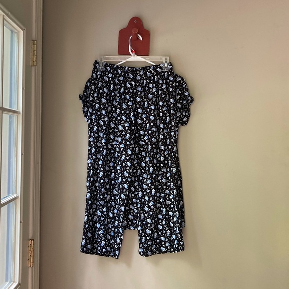 Chaps Black & Blue Floral Pj Set S - Picture 9 of 9